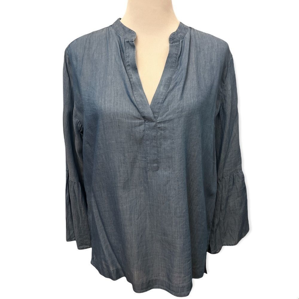 Loft "The Softened Shirt" Chambray Blouse